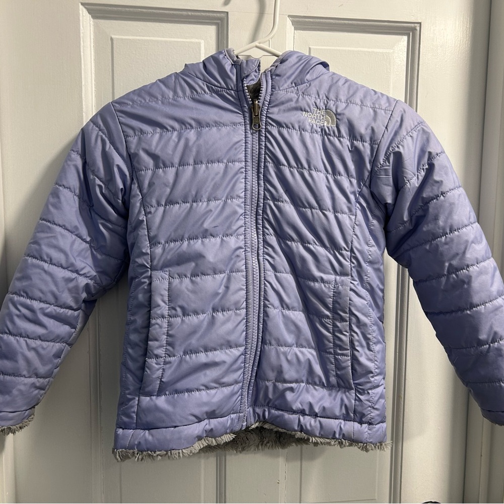 The North Face Girls' Lavender Hooded Puffer Jacket